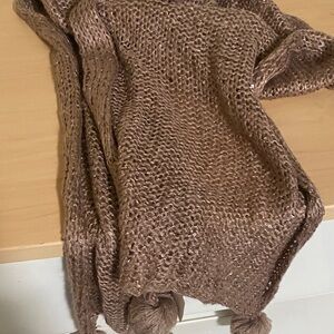 Elegant Brown Knit scarf